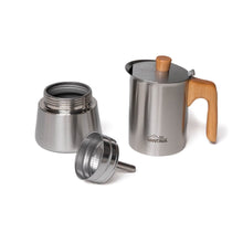 Load image into Gallery viewer, Bundle moka pot + 2 stainless steel coffee cups
